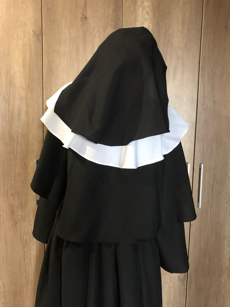Halloween costume Black Gothic Nun's costume Historic Renaissance Saint costume Nun costume Valak Nun Head Piece Medieval nun Horror movie