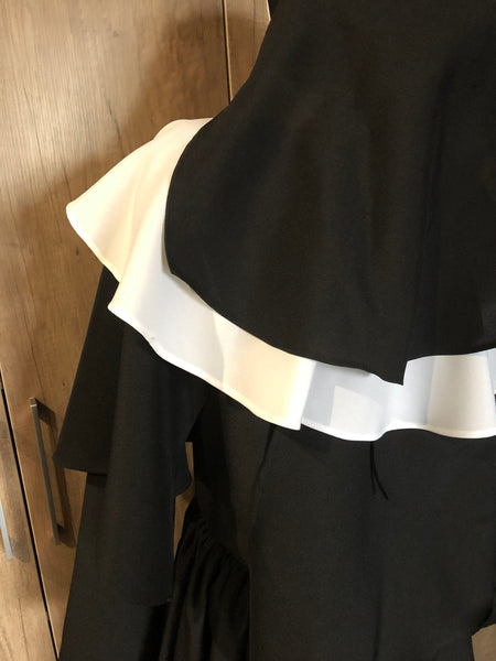 Halloween costume Black Gothic Nun's costume Historic Renaissance Saint costume Nun costume Valak Nun Head Piece Medieval nun Horror movie