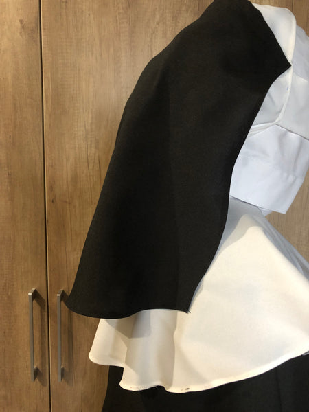 Halloween costume Black Gothic Nun's costume Historic Renaissance Saint costume Nun costume Valak Nun Head Piece Medieval nun Horror movie