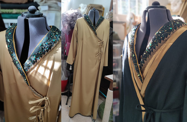 Mage costume set Sorceress wardrobe Pagan priest Summoning robe Lotr Elves MADE TO ORDER Oriental Wizard costume set in 3 piece