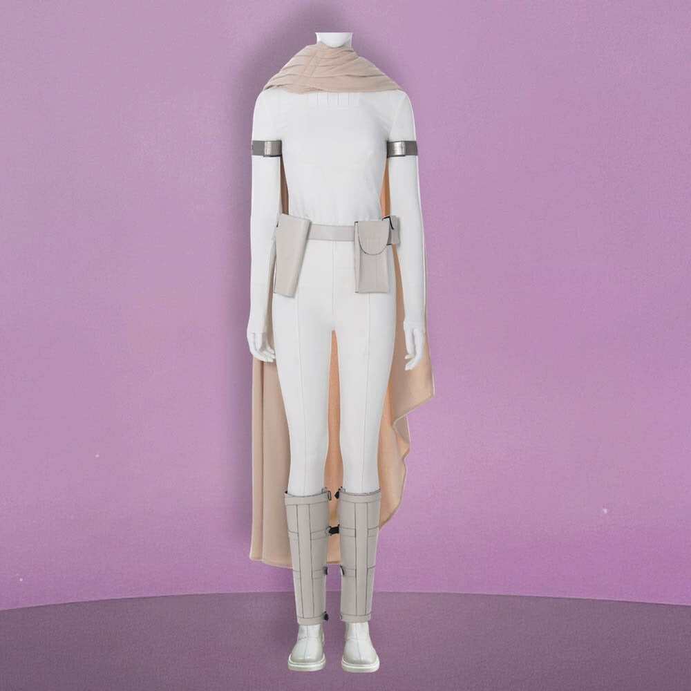 Star Wars White Battle Uniform Halloween Cosplay Party Suit Padmé Amidala Costumes Cosplay