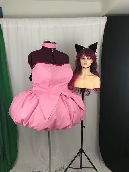 Cosplay Costume Adult Pink Magic Cat Girl Inspired Dress