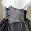 Gothic elastic corset A gift for her Pirate corset waist Renaissance corset belt gray