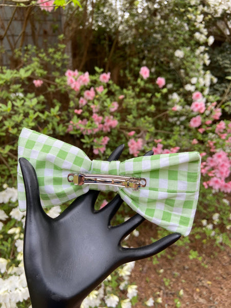 50’s Style Dress with Peter Pan Collar Adult Green and White Plaid Checkered Gingham Dapper