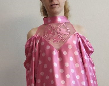 Andie's Dress Moviе Dress Cosplay Costume 80's Dress Pink Dotted Dress Pretty in Pink Dress Cosplay Dress Pretty in Pink