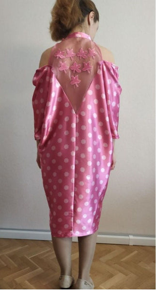 Andie's Dress Moviе Dress Cosplay Costume 80's Dress Pink Dotted Dress Pretty in Pink Dress Cosplay Dress Pretty in Pink