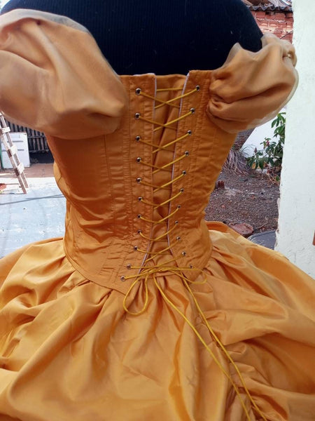 Dress princess MADE to ORDER Cosplay Princess Belle Ball gown golden Dress