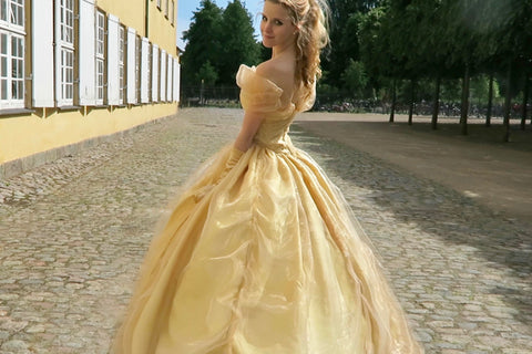 Beauty and the Beast Costume Ball Dress Princess Belle Gown