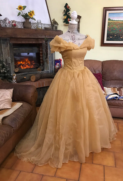 Beauty and the Beast Costume Ball Dress Princess Belle Gown
