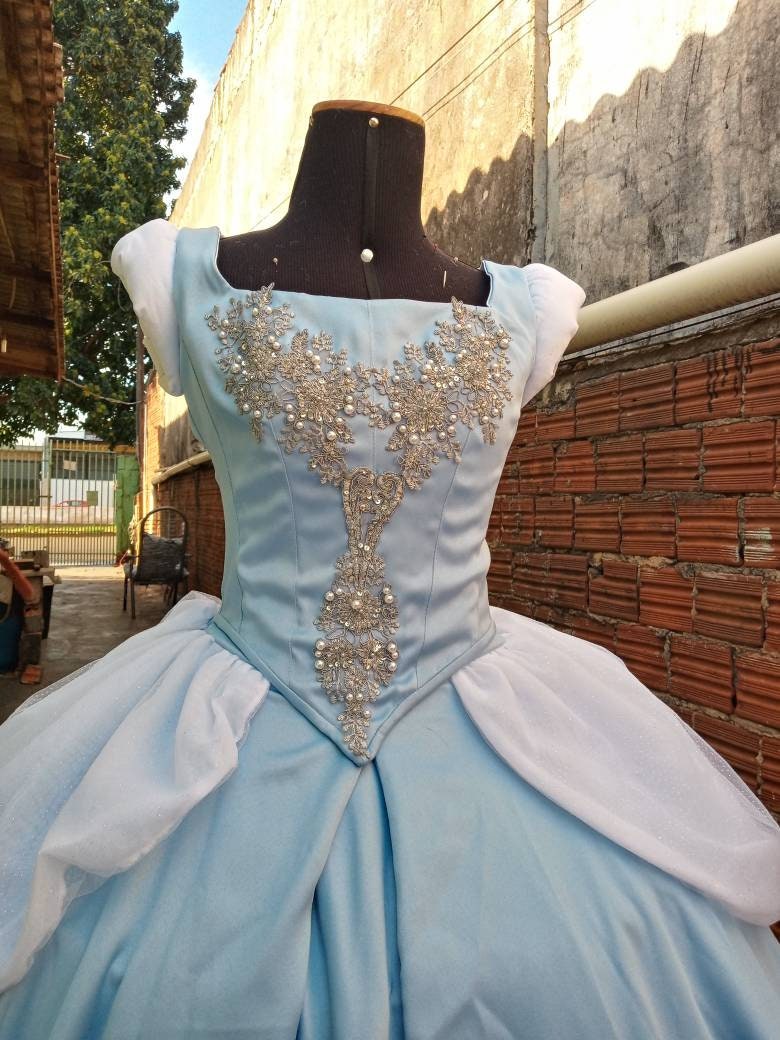 Princess Dress adult MADE to ORDER+hoopskirt Cosplay Princess Cinderella dress costume