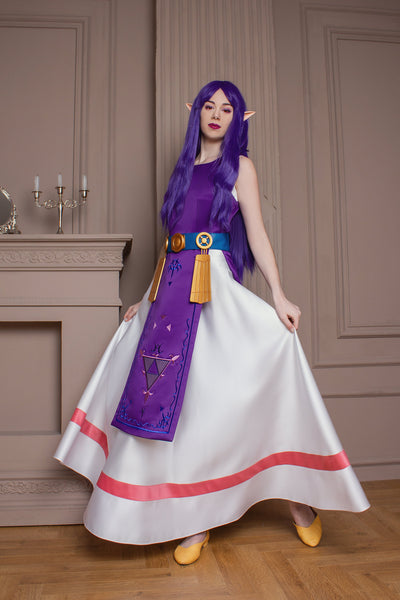 Convent Costume for Women Video Game Convent Cosplay Female Dress Cosplay Princess Dress Hilda Cosplay Tunic Apron Costume Legend of Zelda