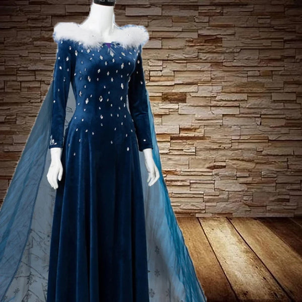 Princess Elsa Dress Adult Frozen Elsa Costume Halloween Cosplay Costume for Women Princess Dress Best Gift for Her