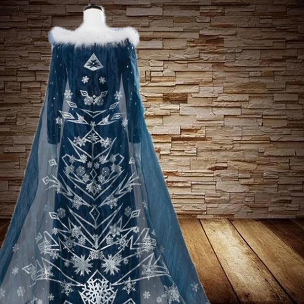 Princess Elsa Dress Adult Frozen Elsa Costume Halloween Cosplay Costume for Women Princess Dress Best Gift for Her