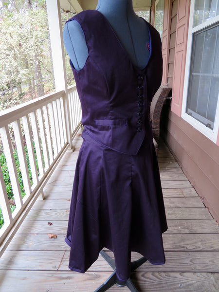 Suit Vest Inspired by Janet from the Good Place Cosplay Costume Adult Custom Made Purple Dress