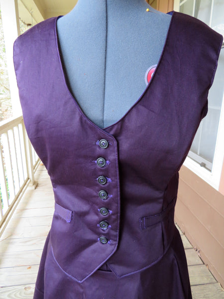 Suit Vest Inspired by Janet from the Good Place Cosplay Costume Adult Custom Made Purple Dress