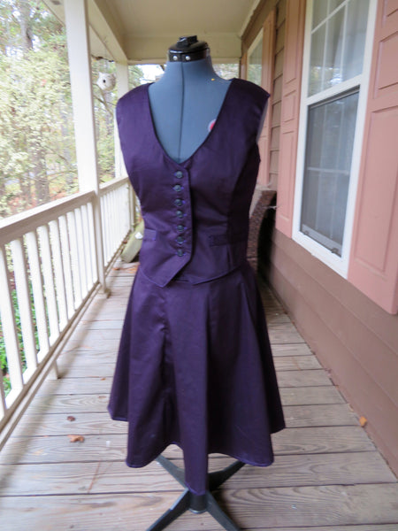 Suit Vest Inspired by Janet from the Good Place Cosplay Costume Adult Custom Made Purple Dress