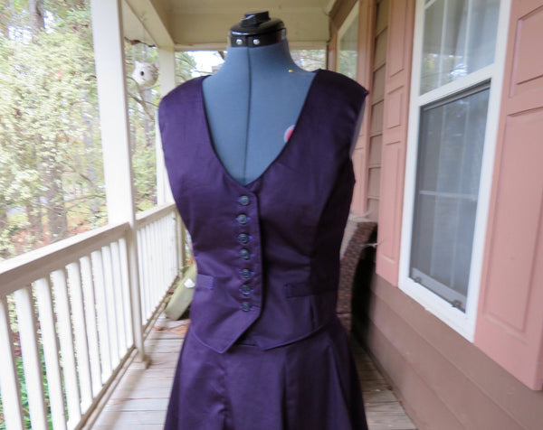 Inspired by Janet from the Good Place Cosplay Costume Adult Custom Made Purple Dress Suit Vest
