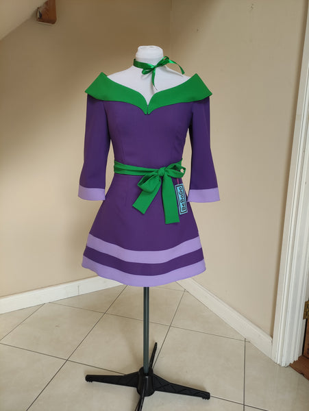 1960's style costume,Purple cosplay dress