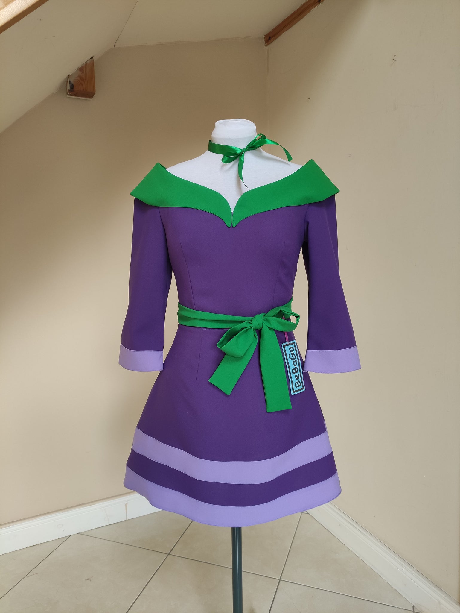 1960's style costume,Purple cosplay dress