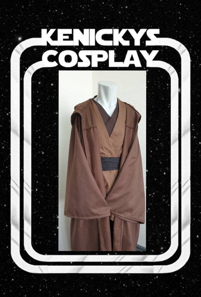 Heavy duty robe star wars cosplayers hand made in all sizes and various colours available Quality jedi robe melton mixed wool fabric