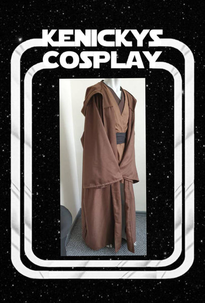 Heavy duty robe star wars cosplayers hand made in all sizes and various colours available Quality jedi robe melton mixed wool fabric