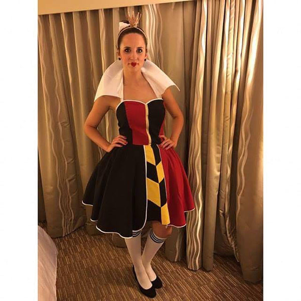 The Queen of Hearts Cosplay Dress Red Queen Costume