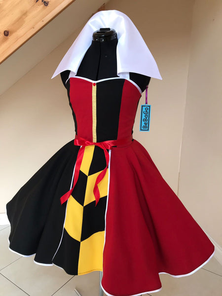 The Queen of Hearts Cosplay Dress Red Queen Costume