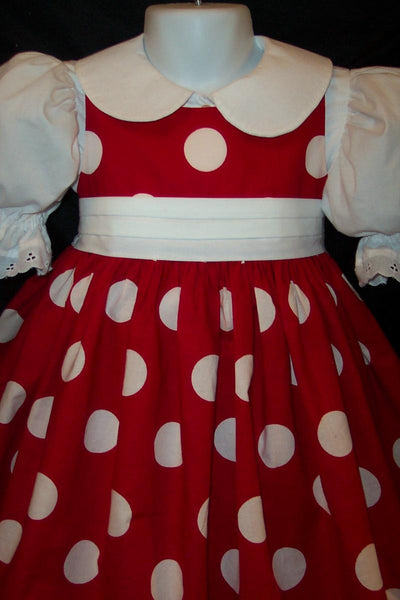 Dress CUSTOM Size RED white DOT Jumper