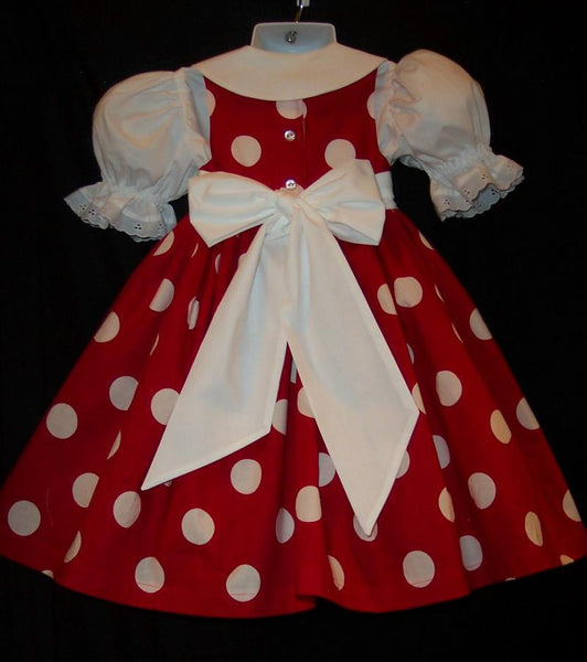 Dress CUSTOM Size RED white DOT Jumper