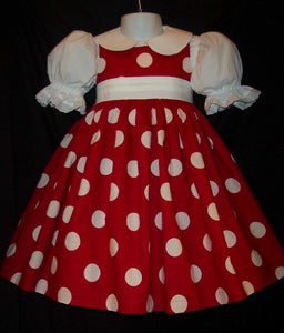 Dress CUSTOM Size RED white DOT Jumper