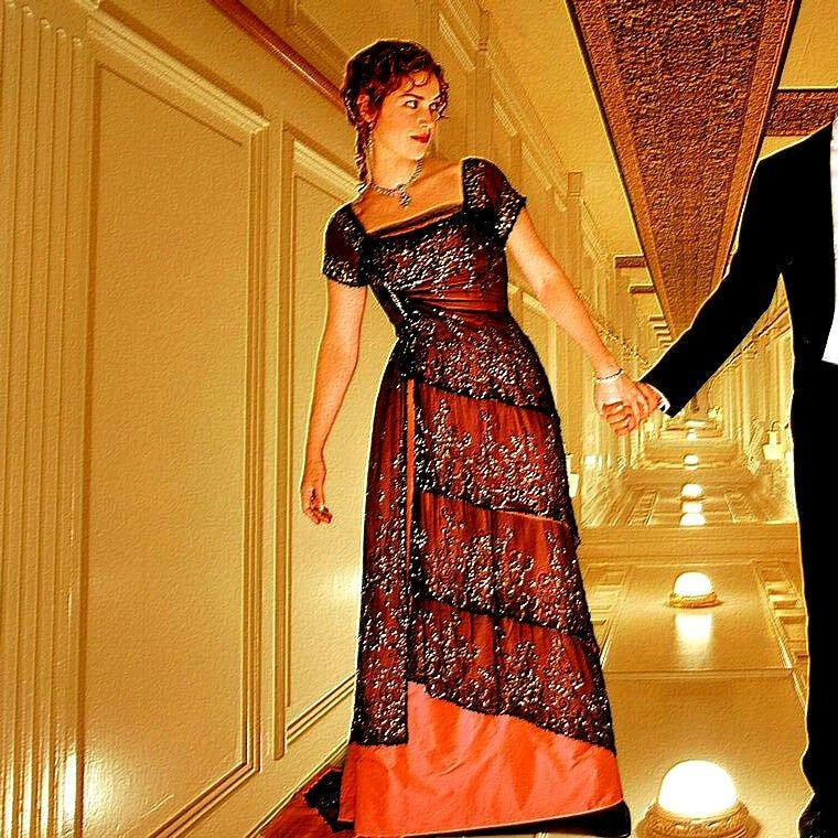 Dinner Dress Belle Epoque Edwardian Dress ROSE DEWITT BUKATER Dress Titanic Dinner Dress