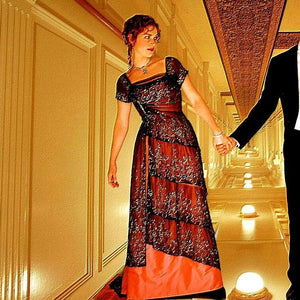 titanic rose red dress Dinner Dress Belle Epoque Edwardian Dress ROSE DEWITT BUKATER Dress Ti – Cosplayrr