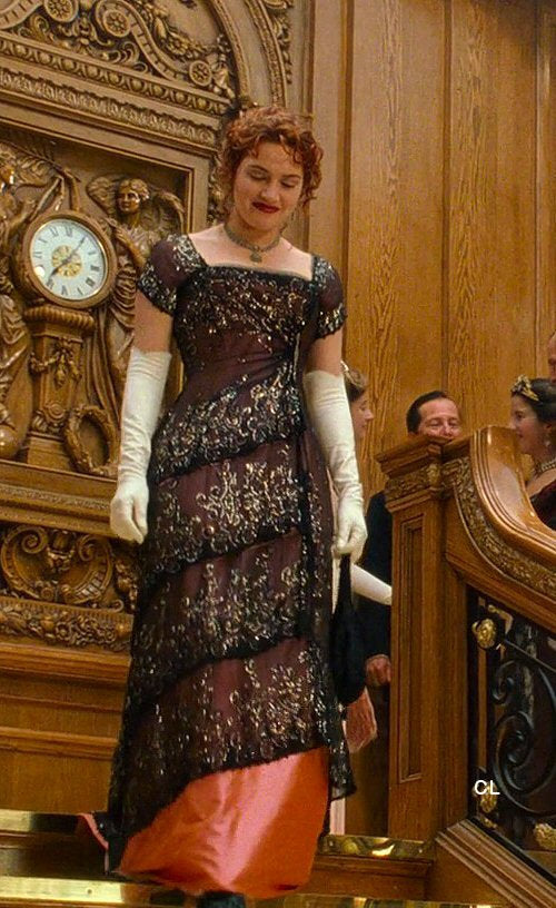 titanic dinner dress for sale Dinner dress from film Titanic worn by Rose DeWitt Bukater Dinner dress worn by Kate Winslet in Titanic replica by Mona Bocca COMING SOON