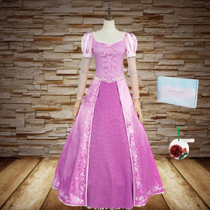 Rapunzel Dress Tangled Cos Pink Dress for Women Halloween Cosplay Women's Costumes Christmas Easter