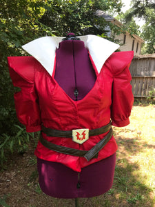 Inspired by Power Princess Adult Custom Red Jacket or Coat and Belt