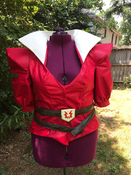 Inspired by Power Princess Adult Custom Red Jacket or Coat and Belt