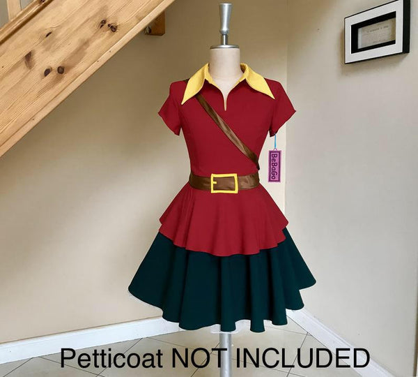 Archer Gaston outfit, hunter Gaston costume Red and forest green Gaston costume