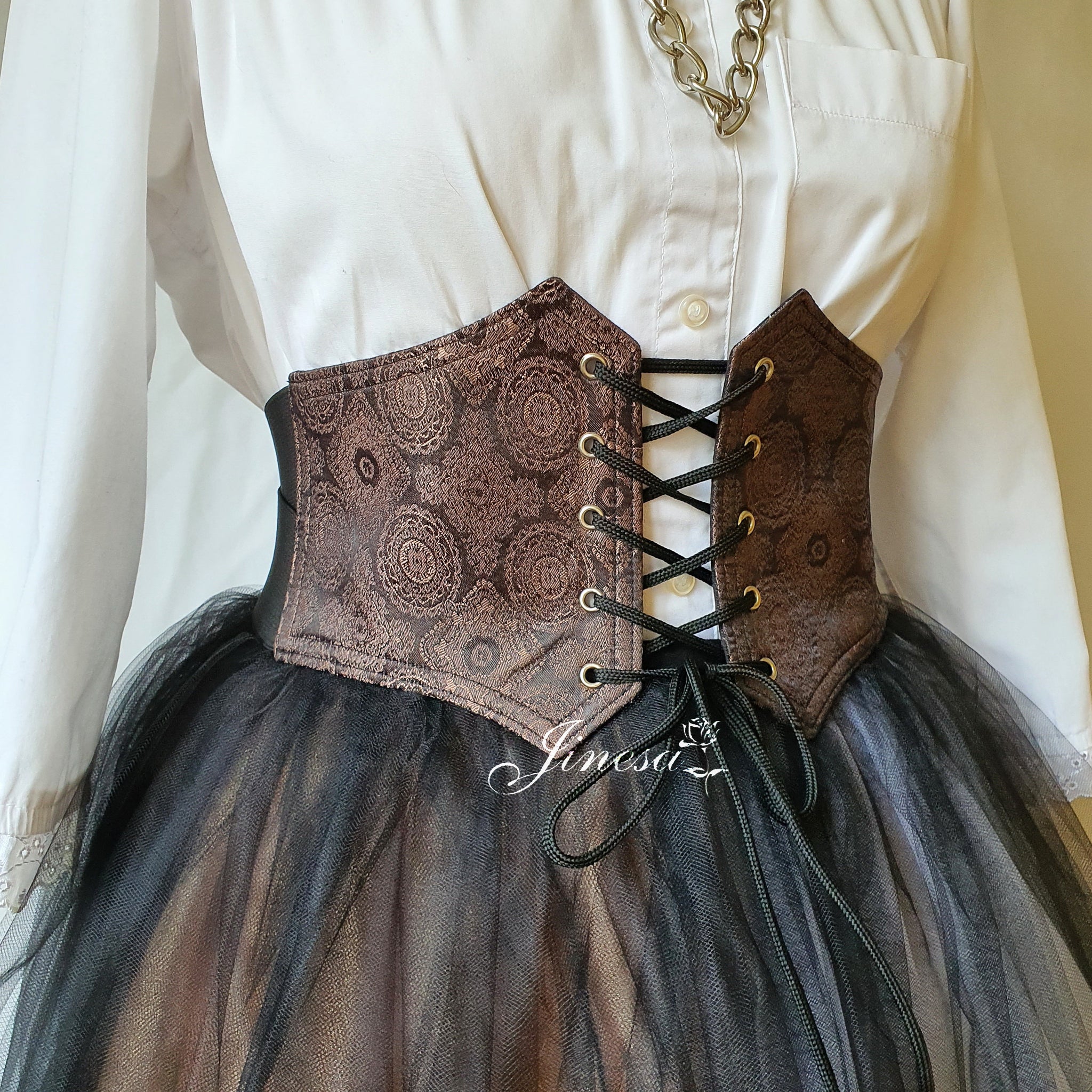 Brown corset pirate Gothic corset Gift for her Renaissance corset belt – Cosplayrr