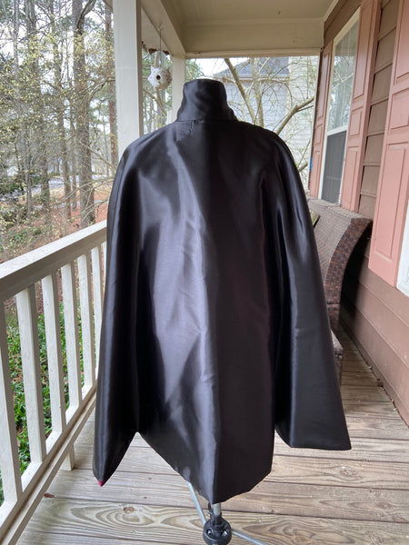 Cape or Cloak Black and Red Reversible Satin Cosplay