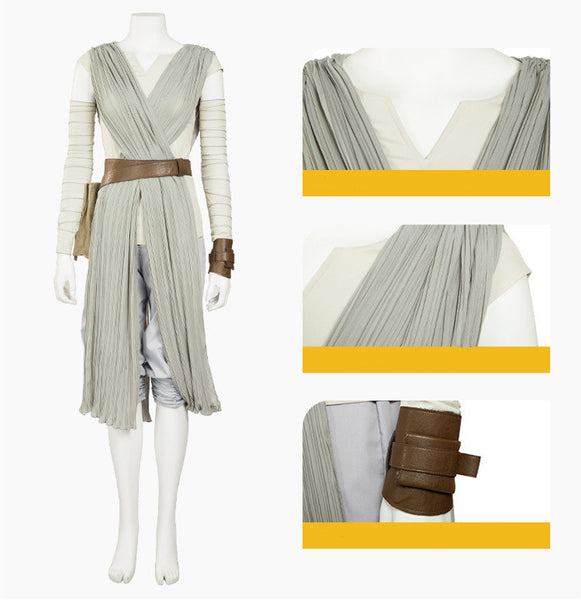 Rey Cosplay Costume Suit Halloween Costume for Women Star Wars 9 The Rise of Skywalker