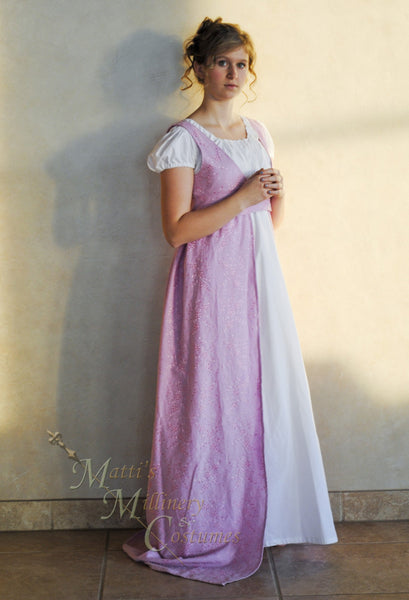 Dress Gown 1700s House outfit Lace up front CUSTOM Colonial 18th Century Rococo