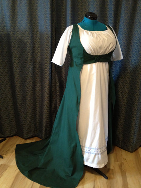 Dress Gown 1700s House outfit Lace up front CUSTOM Colonial 18th Century Rococo