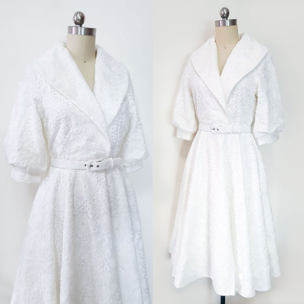 Princess Ann 1950s Wedding Dress tea length gown Custom made dress Roman Holiday Final Scene Dress Audrey Hepburn white organza dress