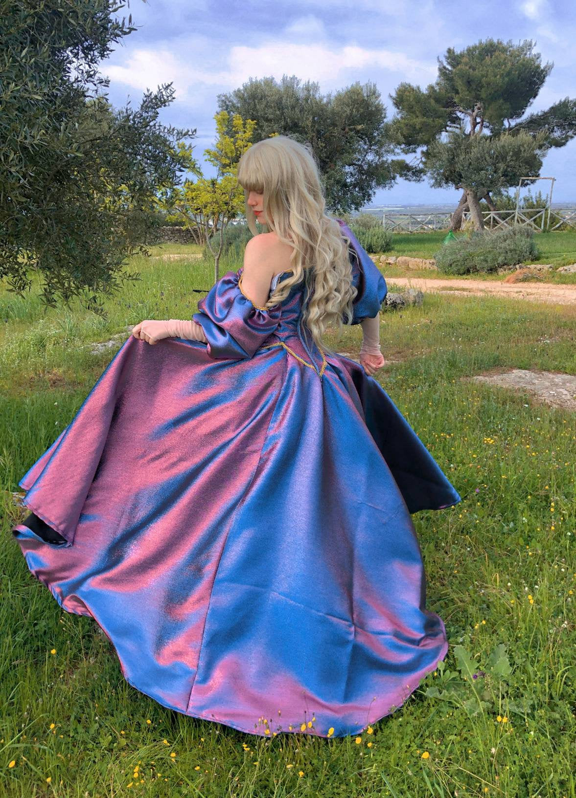 Cute Princess Dress Romantic Neckline Elegant Dress Make It Blue And M Cosplayrr Cute Princess Dress Romantic Neckline Elegant Dress Make It Blue And M Cosplayrr