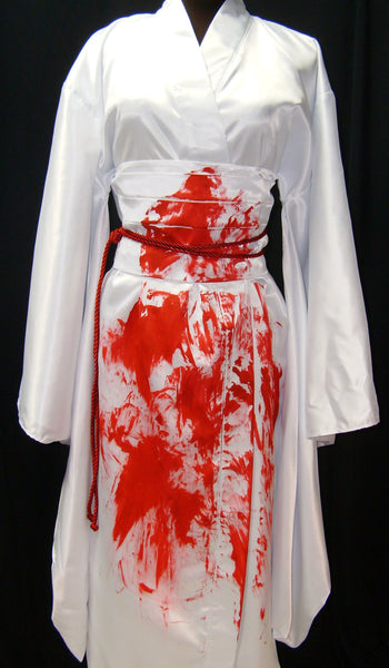 White Satin Kimono Costume Cosplay Size 4 6 8 10 12 14 Sae Kurosawa Fatal Frame 2