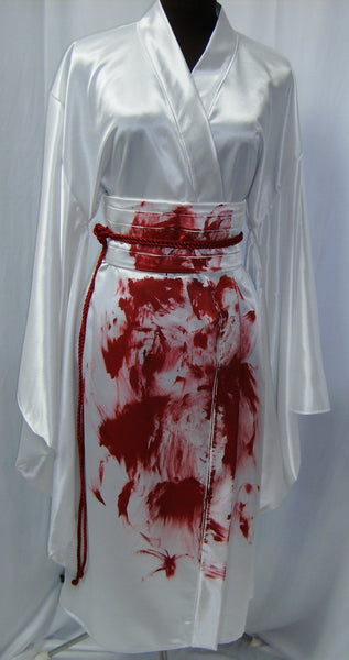 White Satin Kimono Costume Cosplay Size 4 6 8 10 12 14 Sae Kurosawa Fatal Frame 2