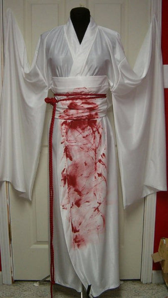 White Satin Kimono Costume Cosplay Size 4 6 8 10 12 14 Sae Kurosawa Fatal Frame 2