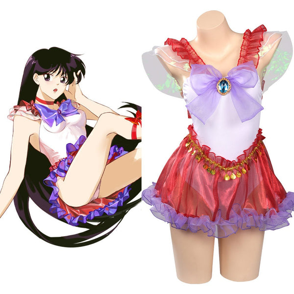 Cosplay Anime Sexy Halloween Costume Sailor Mars Inspired Outfit Rave Wear