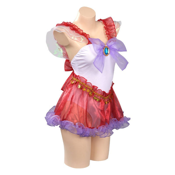 Cosplay Anime Sexy Halloween Costume Sailor Mars Inspired Outfit Rave Wear