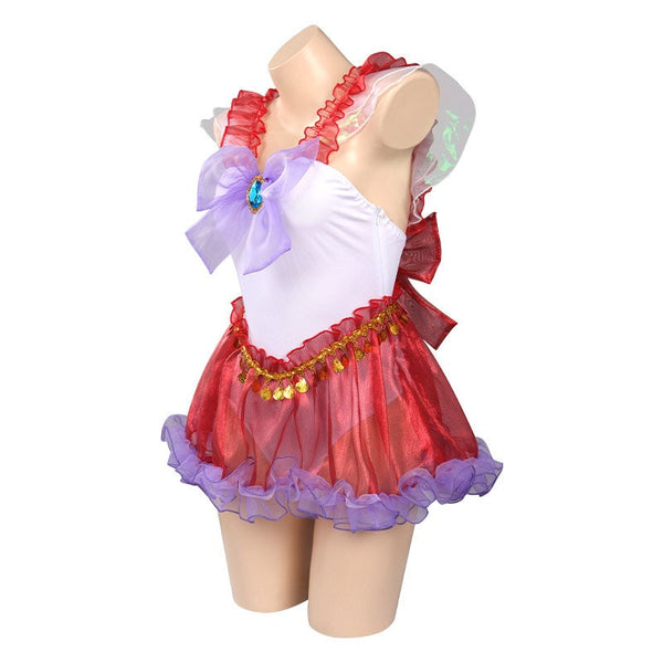 Cosplay Anime Sexy Halloween Costume Sailor Mars Inspired Outfit Rave Wear